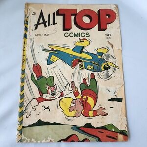 All Top Comics Issue #6 1947 Fox Syndicate‎ Cosmo Cat Golden Age Funny Comic GD